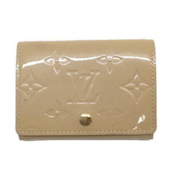 Louis Vuitton Envelope Carte Visite Case Card Vernis Dune Tan Beige - Picture 1 of 7